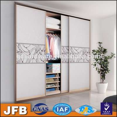 wardrobe interior glass sliding doors with aluminum frame